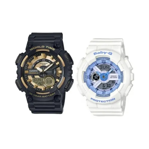 CASIO Baby Кварц Механизм Смольный Ремешок Часы Унисекс Черный Циферблат