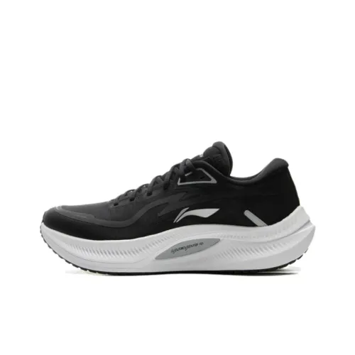LiNing Yueying 4 Slip-resistant Abrasion-resistant Low Top Casual Running Shoes Men's Black White