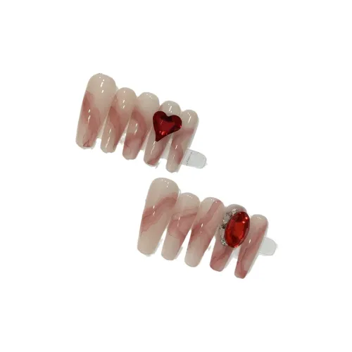 LIANJING [Агат River] Ручная работа Фальшивая Погоня Премиум Роскошь Высокий Конец Хуази Смешанная Ногтейная Искусство 30 мм Трапециевидный