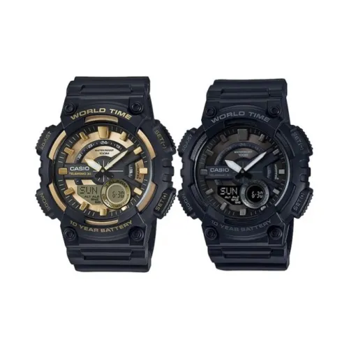 CASIO YOUTH Collection Круглый Аналоговый Кварцевый Механизм Смольный Ремешок Часы Унисекс Черный Циферблат