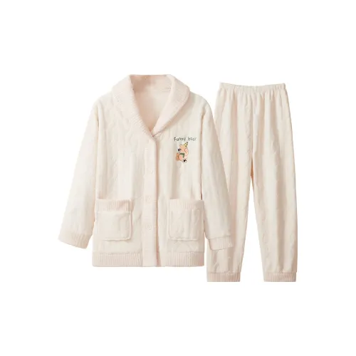 H YXIANG Пижамный комплект женский цвет экрю