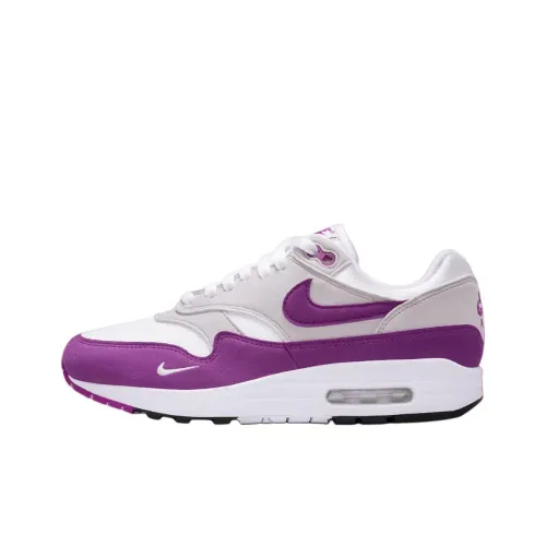 Nike Air Max 1 Low Топ Повседневные Беговые Кроссовки Женские Белые Фиолетовые