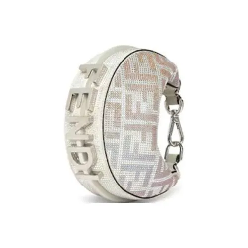 FENDI Кристальные брелоки унисекс серебряный