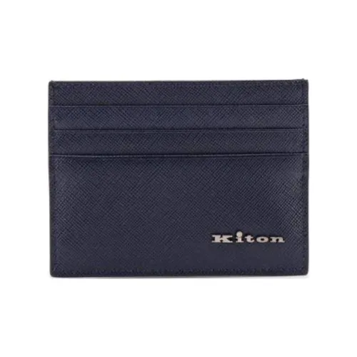 KITON Кожа Держатель для карт Мужской Синий