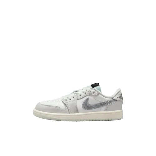 Jordan 1 Детские баскетбольные кроссовки Low Топ Белый KIDS