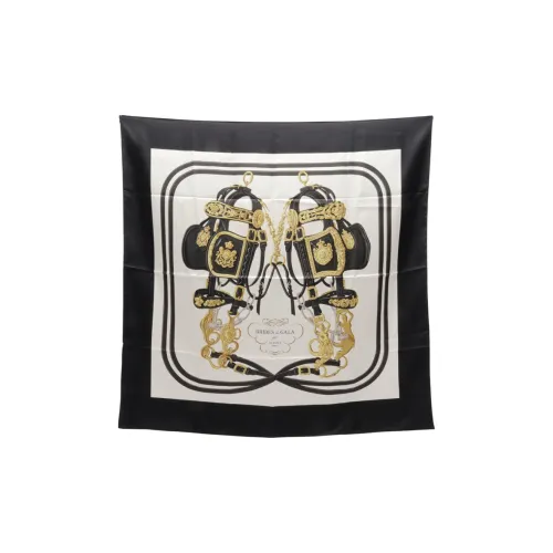 HERMES Шелковые шарфы Женские Черный