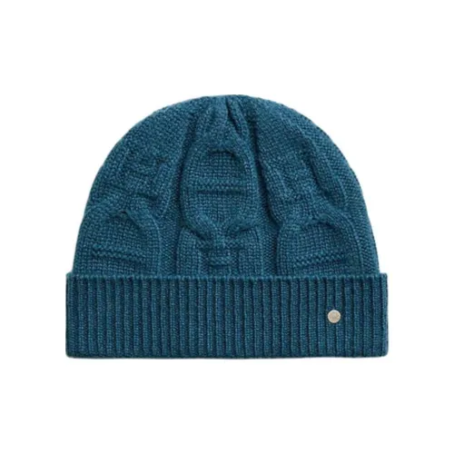 HERMES Кашемир Палладий с покрытием Пряжка в виде лошади Булавка Шапки-бини Мужской Синий