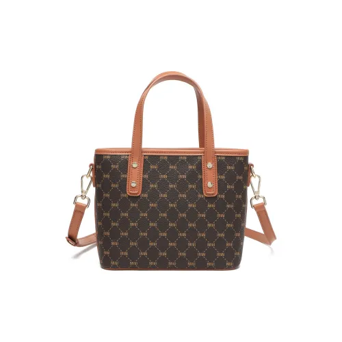 SEPTWOLVES Искусственная кожа ведрообразная сумка средний размер женская кофейного и коричневого цвета