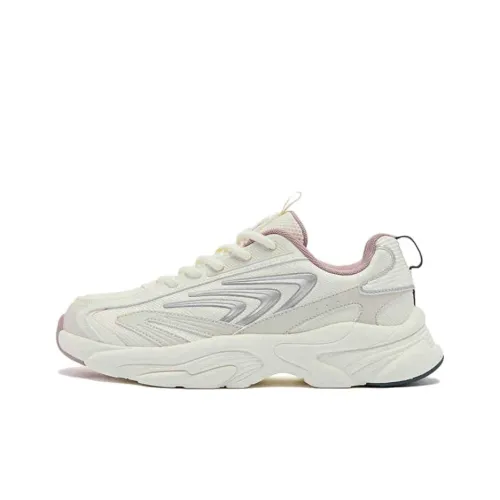 QIAODAN Slip-resistant и устойчивый к истиранию покрытие Низкий топ Повседневные кроссовки для бега Sprint Женские Белый Фиолетовый