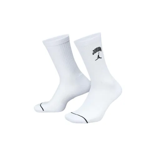 Jordan Apparel 1 Pack White Men's Mid Shin Sock
