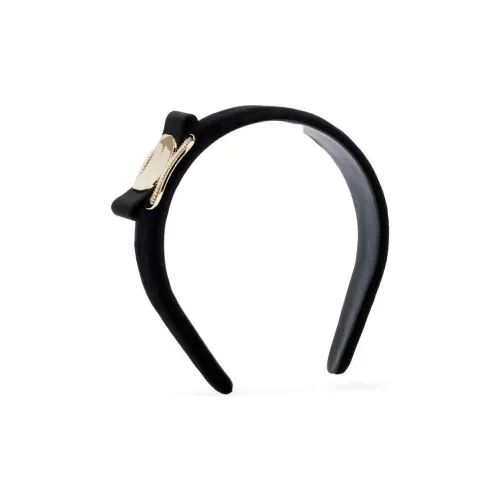 FERRAGAMO Полиэстер Пластик Телячья кожа Ободки для волос Женские Черный