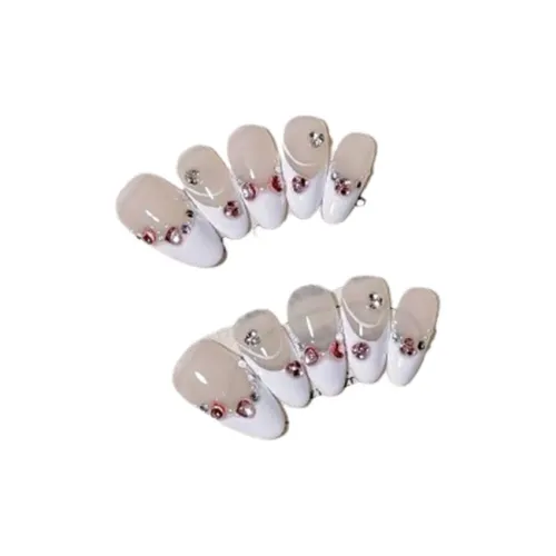 LIANJING [Sweetheart Baby] Двойной стиль самый продаваемый премиум Elegance Brightening Handcrafted False Nail 25 мм овальный