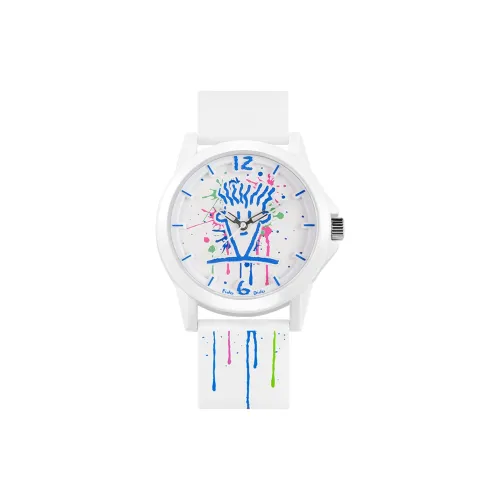 FIDO DIDO Fudu Di Trendy Graffiti Спортивные Кварцевые Часы Силиконовый Ремешок Часы Унисекс Белый Циферблат
