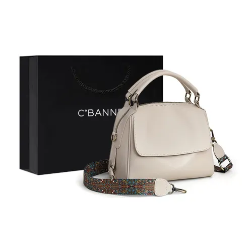 C°BANNER Коровья кожа с синтетической кожей одно плечо через плечо переносная сумка тофу стандартная женская кофе экрю