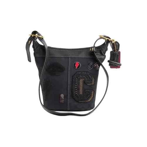 COACH Bleecker Smooth Calfskin Shoulder Bag Medium Women's Black