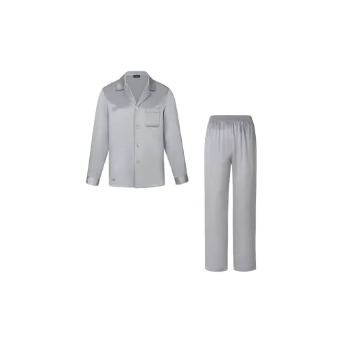 SILKY MIRACLE Пижамный комплект Мужской Элегантный Серый