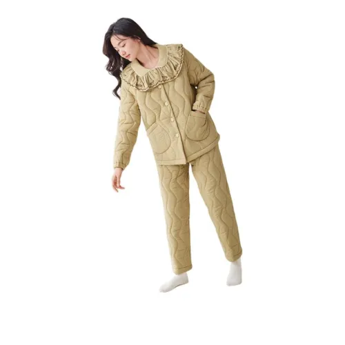 Aannsfam Pajama Комплект Женский Просо Желтый