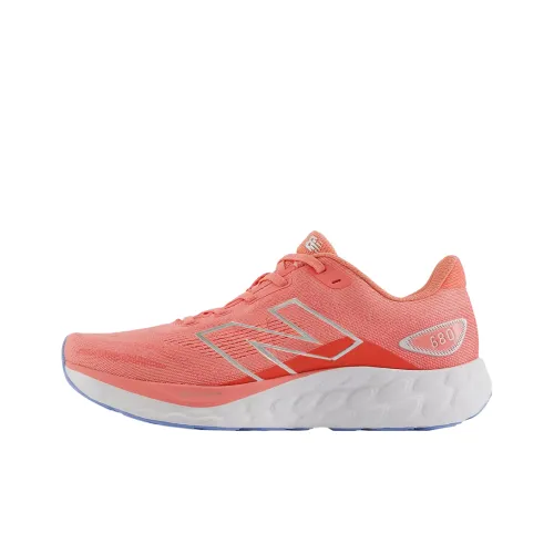 New Balance Fresh Foam 680v8 Low Топ Повседневные Беговые Кроссовки Женские Светло-Красные