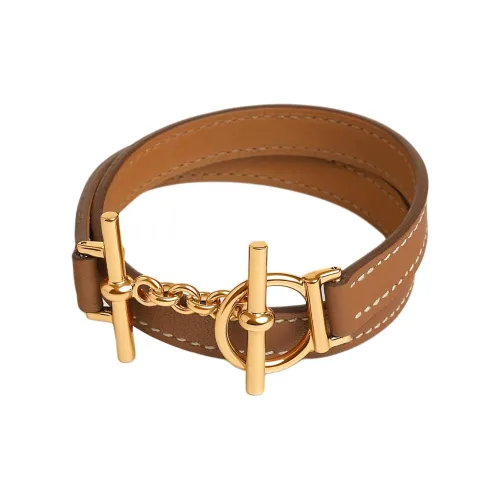 HERMES Телячья кожа Браслеты Женские Коричневый
