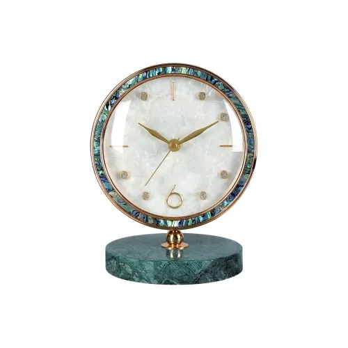 HENSE Механизм плавного хода секундной стрелки Металлические настольные часы Унисекс Бежевый циферблат HD0029