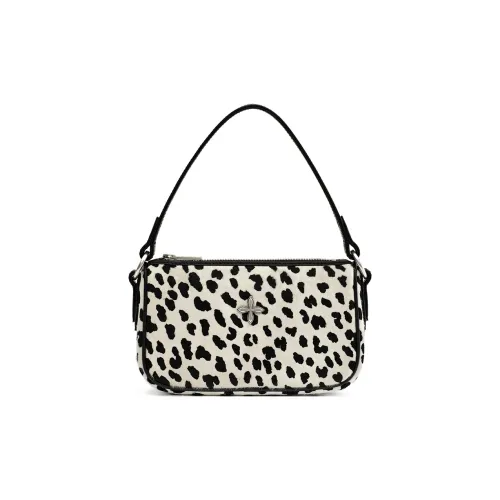 SMFK Воловья кожа Сумка Женская Белая Леопардовый принт