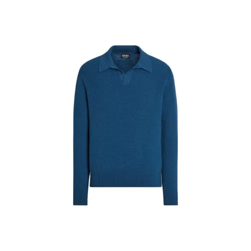 Ermenegildo Zegna Синий Мужской Кашемировые Свитера