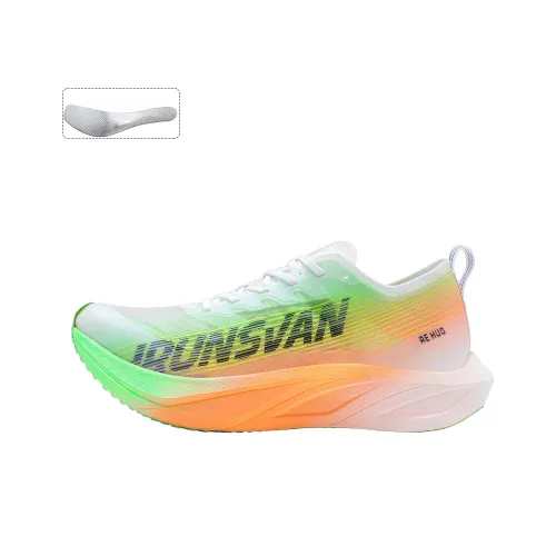 IRUNSVAN Низкие беговые кроссовки унисекс оранжевый цвет канталупа свечение