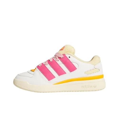 Adidas Originals FORUM 2000 Устойчивые к истиранию низкие скейтборд-кроссовки Женские Белый Розовый Оранжевый