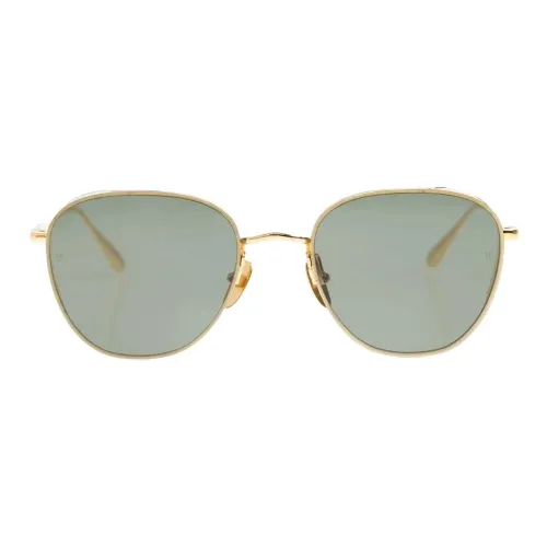 Linda Farrow Титан OVAL SUNGLASSES Детский Золотой