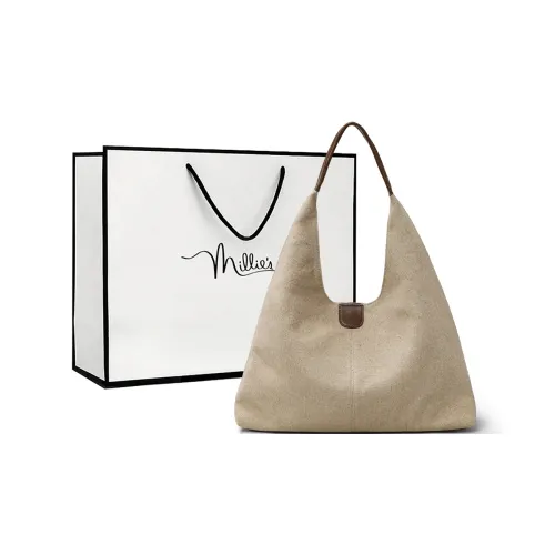 MILLIE'S Ткань Портативный Подмышечный Сумка на плечо Тоут Сумка Сумка для покупок Обычная Женская Коричневый Абрикос