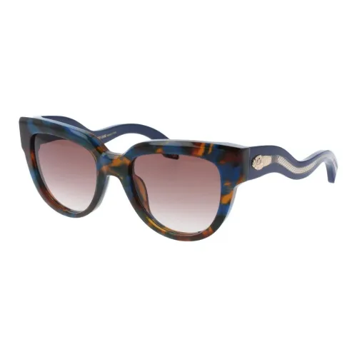 Roberto Cavalli Ацетатные солнцезащитные очки "Кошачий глаз" женские синие