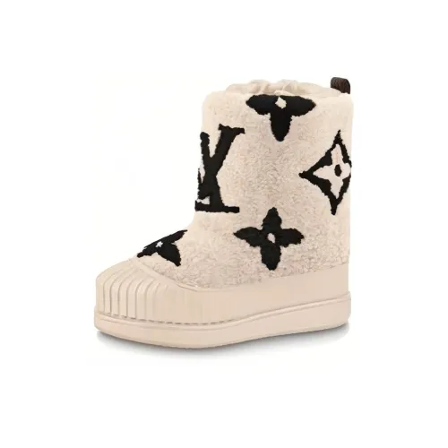 LOUIS VUITTON Короткие Сноубутсы Женские Белые