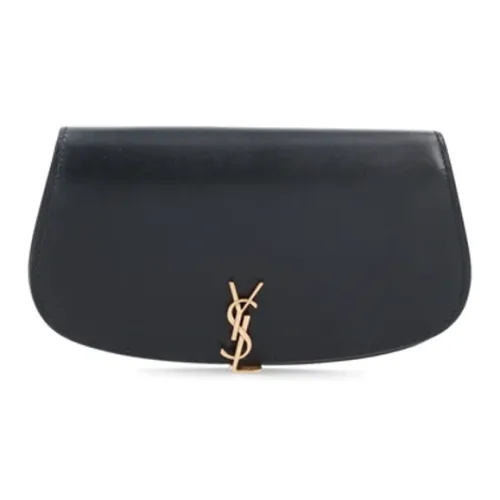 SAINT LAURENT CASSANDRA Телячья кожа Сумка через плечо Женская Черная