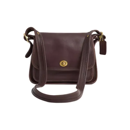 COACH VintageLegacy Перчаточная дубленая кожа Сумка через плечо Сумка на плечо Средняя Женская Махагоново-коричневая