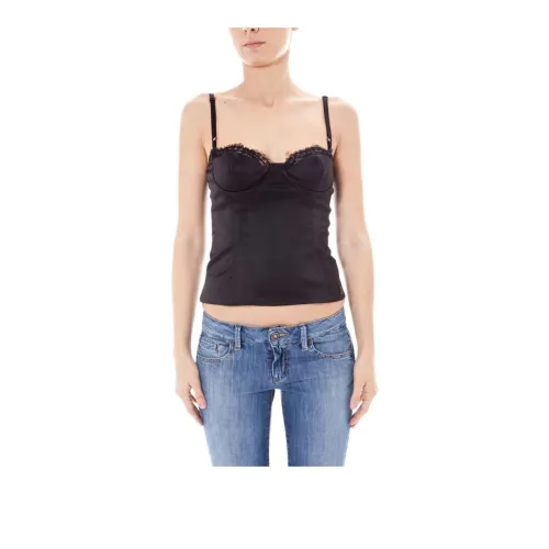 JOHN GALLIANO Топ на бретелях Женский Черный
