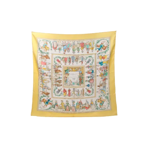 HERMES Шелковые Палантины Женские Многоцветные