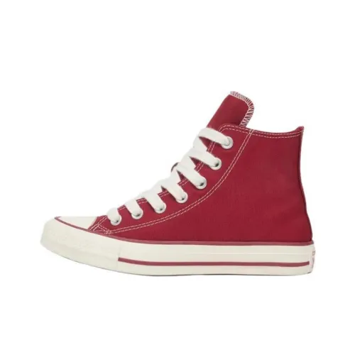 Конверс All Star Slip-Resistant Abrasion-Resistant High Top Skateboard Shoes Unisex Red Конверс All Star противоскользящие устойчивые к истиранию высокие кеды для скейтбординга унисекс красные
