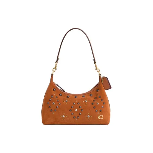 COACH Juliet Замша Сумка через плечо Сумка на плечо Женская Полированная Амбер