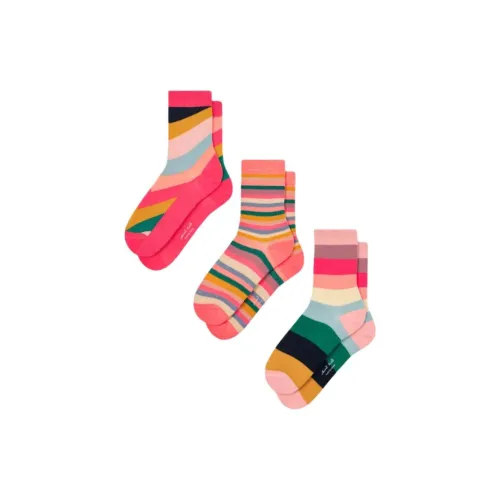 Paul Smith Paul Smith Vortex Pattern Series 3 шт Розовые Женские Носки до икры MID