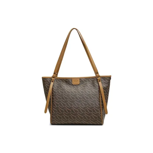 BASTO ПУ (полиуретан) Сумка через плечо Большая Женская Коричневый Бежевый Белый Коричневый