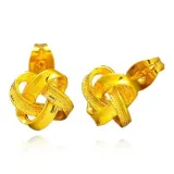 Серьги-гвоздики с цветочным узлом, 1 пара