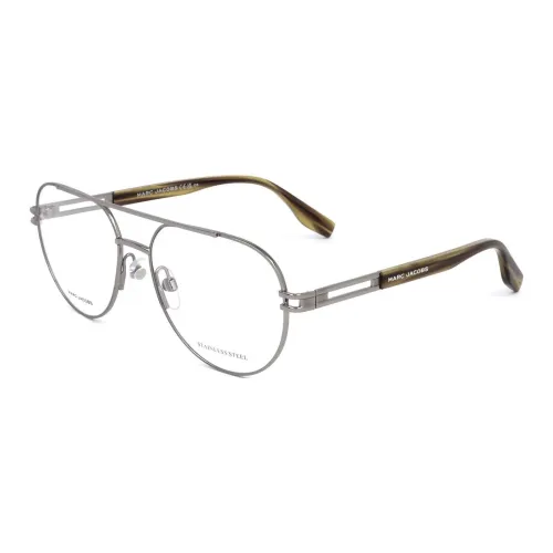 MARC JACOBS Нержавеющая сталь Aviator Оправы для очков Мужские Серебряные