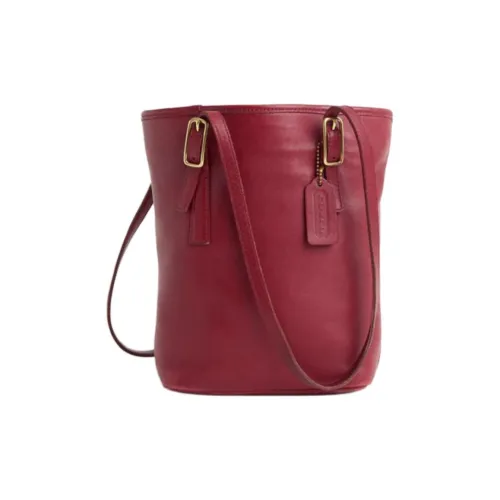 COACH LegacyWest Перчаточная дубленая кожа Тоут Сумка Сумка для покупок Сумка на плечо Средний Женская Красная