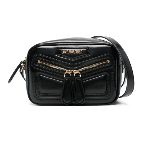 LOVE MOSCHINO Сумка через плечо из кожи женская черная