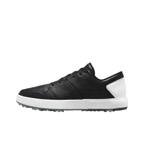 Джордан Nu Retro 1 Нижняя юбка Устойчивая к истиранию Низкий топ Обувь для гольфа Мужская Черно-белая панда