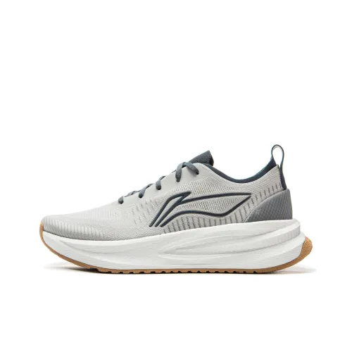 LINING Удобная беговая обувь, низкий топ, спокойный серый, мужская