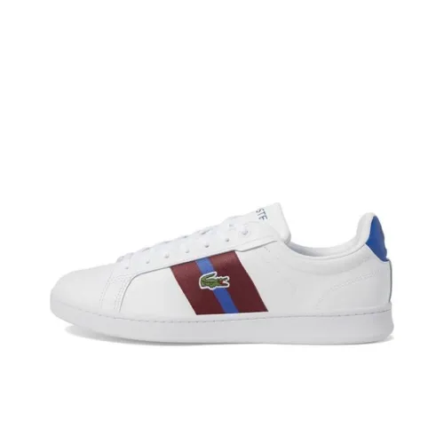 LACOSTE Carnaby Pro CGR 124 1 SMA Устойчивые к истиранию Низкие Кроссовки для скейтбординга Мужские Белый Синий