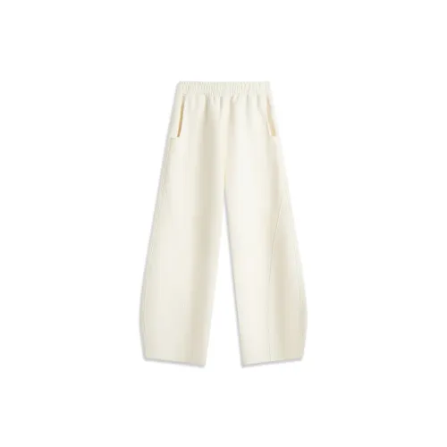 LINING Rijin Doujin Collection Вязаные Спортивные Штаны Женские Экрю
