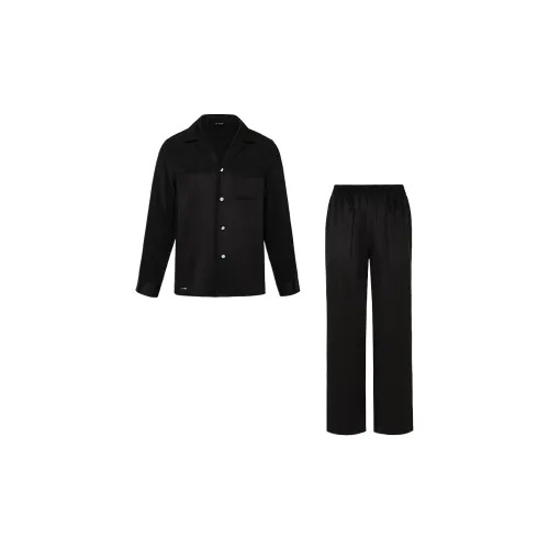 SILKY MIRACLE Пижамный комплект Мужской блестящий черный