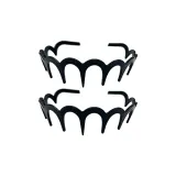 Зубчатый ободок [Черный блестящий - 2 шт.]